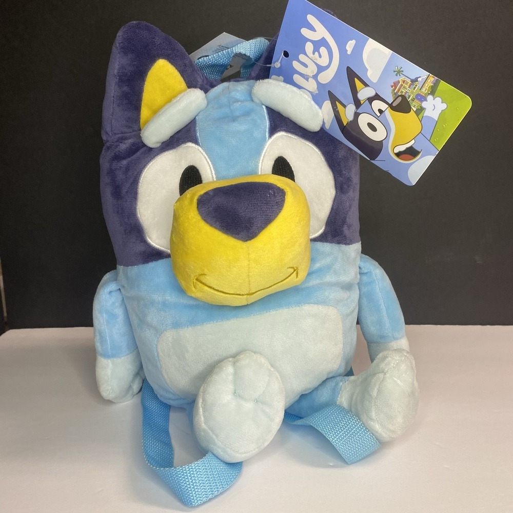 Bluey And Friends Bluey Plush Backpack 18 Inch Kids Backpack Zipper W Figure NEW